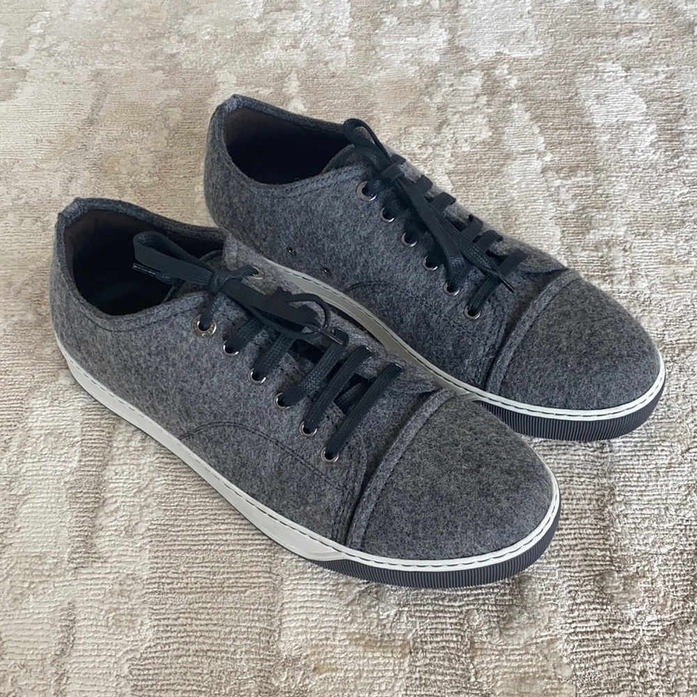 Lanvin Men’s Sneaker Wool Grey size 9